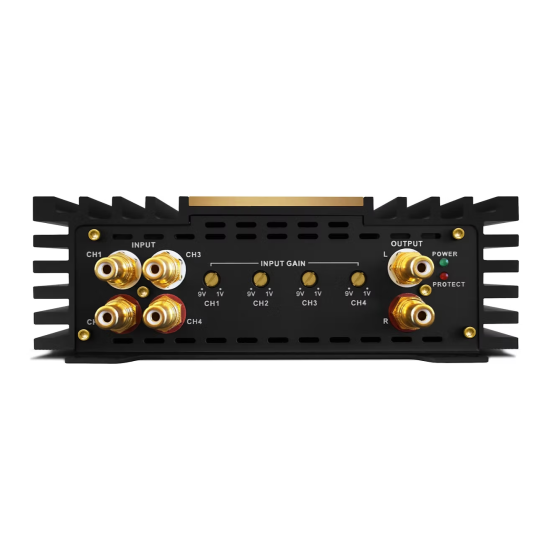 ZAPCO Z-150.4 AP 4-kanałowy wzmacniacz klasy AB klasy audiofilskiej 4-kanałowy wzmacniacz audiofilski klasy A/AB, moc przy 4Ω: 4 x 150 W